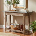 Orsina Elementary Console Table – Antique Wood Finish Entryway Desk