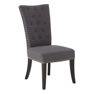 Orsina Regents Park Grey Cotton and Linen Upholstered Dining Chair