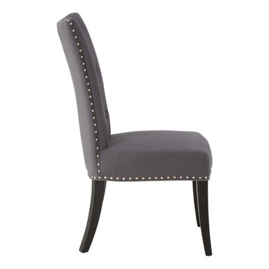 Orsina Regents Park Grey Cotton and Linen Upholstered Dining Chair