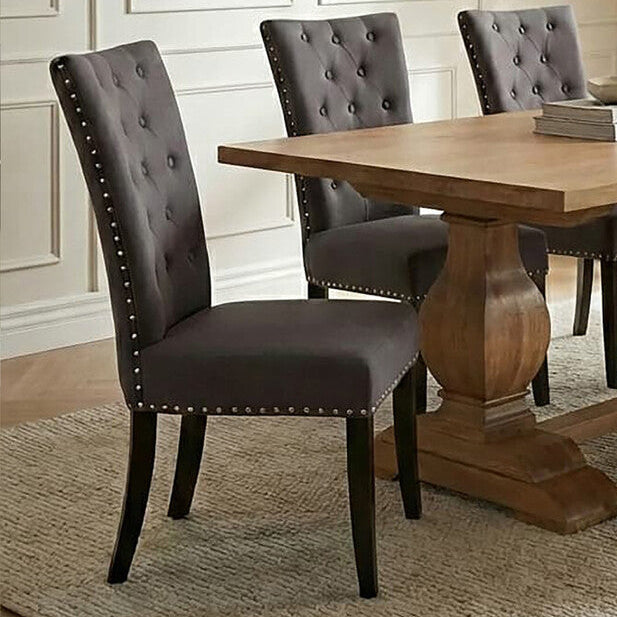 Orsina Regents Park Grey Cotton and Linen Upholstered Dining Chair