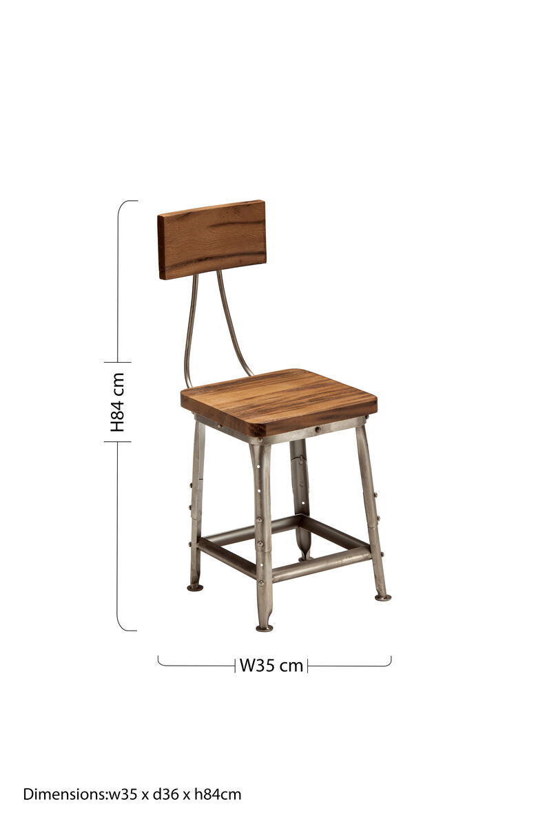 Orsina Apex Industrial Dining Chair – Modern Metal Loft Style Seating