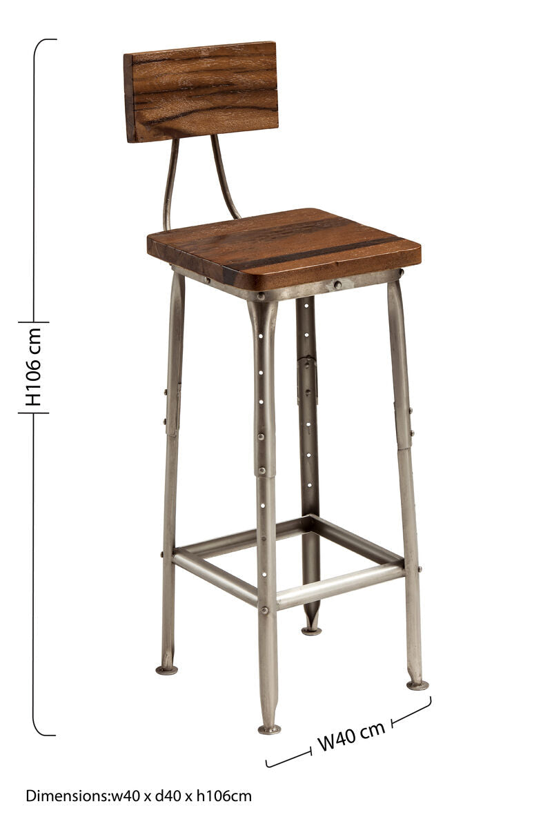 Orsina Apex Industrial Bar Chair – Modern Loft Kitchen Island Seating