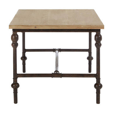 Orsina Tribeca Coffee Table – Industrial Fir Wood and Black Metal Frame