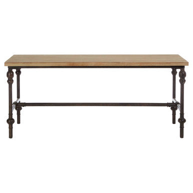 Orsina Tribeca Coffee Table – Industrial Fir Wood and Black Metal Frame