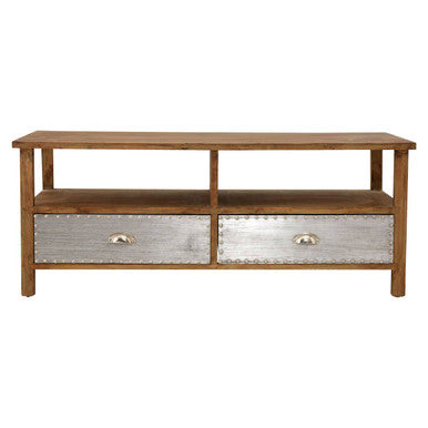 Orsina Shoreditch Coffee Table – Rustic Wood with 2 Storage Drawers