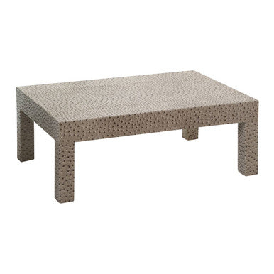 Orsina Ostrich Leather Effect Coffee Table – Rectangular Wood