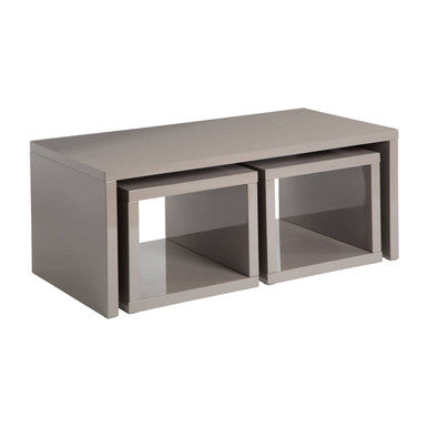 Orsina Madrid Dark Grey High Gloss Nesting Coffee Table Set