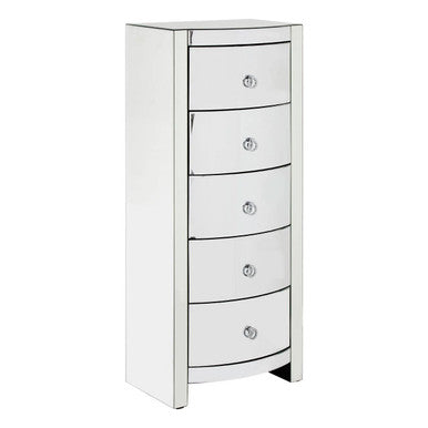 Orsina Verona Curved Tall Boy Drawers – 5-Drawer Modern Storage