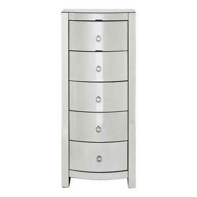 Orsina Verona Curved Tall Boy Drawers – 5-Drawer Modern Storage