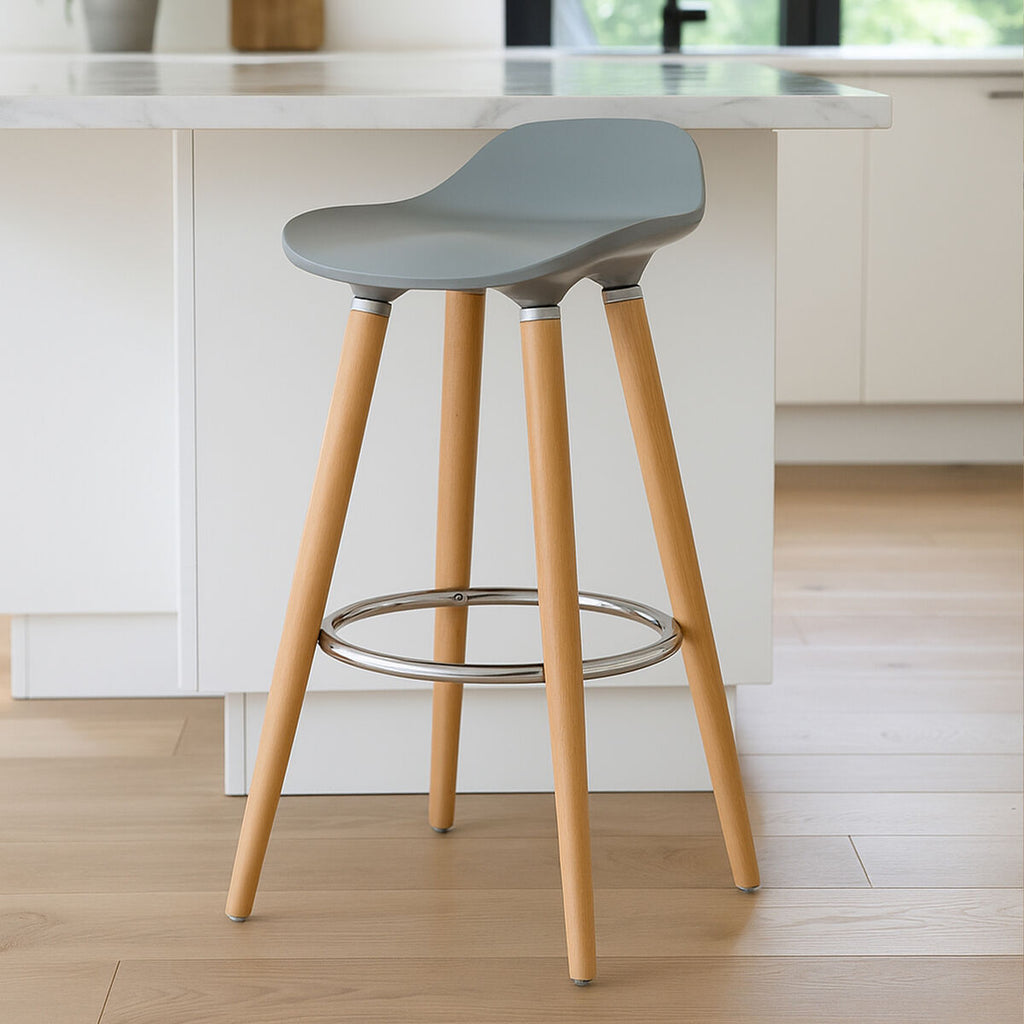 Orsina Stockholm Grey Bar Stool – Nordic Style Kitchen Counter Seating