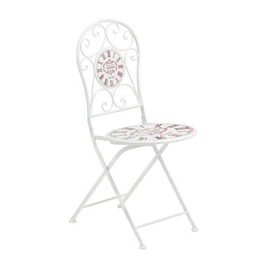 Orsina Cafe Cassis Cream Metal Dining Chair – Industrial Kitchen Seating