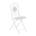 Orsina Cafe Cassis Cream Metal Dining Chair – Industrial Kitchen Seating