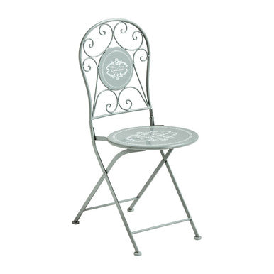 Orsina Cafe Cassis Grey Metal Dining Chair – Modern Industrial Style
