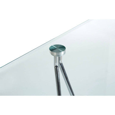 Orsina Halo Half Moon Console Table – Chrome Finish Modern Entryway