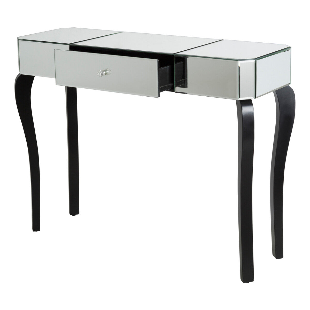 Orsina Orchid Mirrored Glass Console Table with Drawer - Engineered Wood