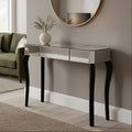 Orsina Orchid Mirrored Glass Console Table with Drawer - Engineered Wood