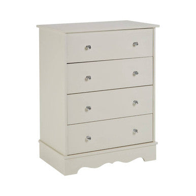 Orsina Emily Ivory 4 Drawer Chest – Compact Bedroom Storage Unit
