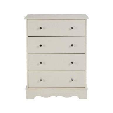 Orsina Emily Ivory 4 Drawer Chest – Compact Bedroom Storage Unit