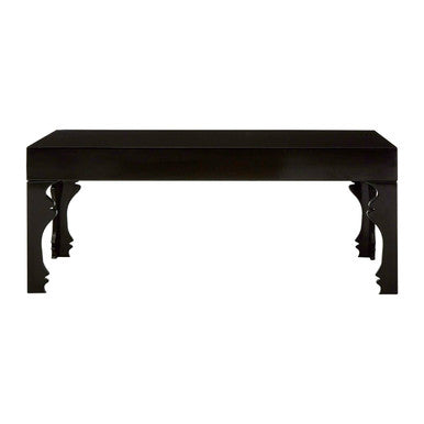 Orsina Luis Black High Gloss Coffee Table – Rectangular Wooden Design