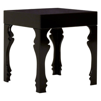 Orsina Luis Black High Gloss Side Table – Modern MDF End Table