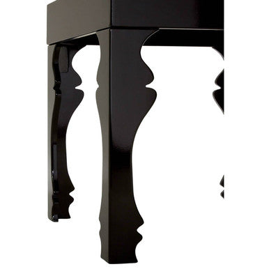 Orsina Luis Black High Gloss Side Table – Modern MDF End Table