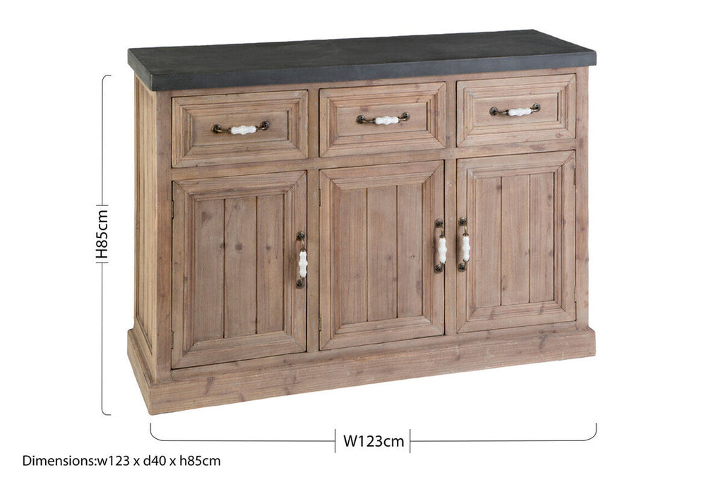 Orsina Pompeii Wooden Sideboard – Modern Dining Room Storage Cabinet