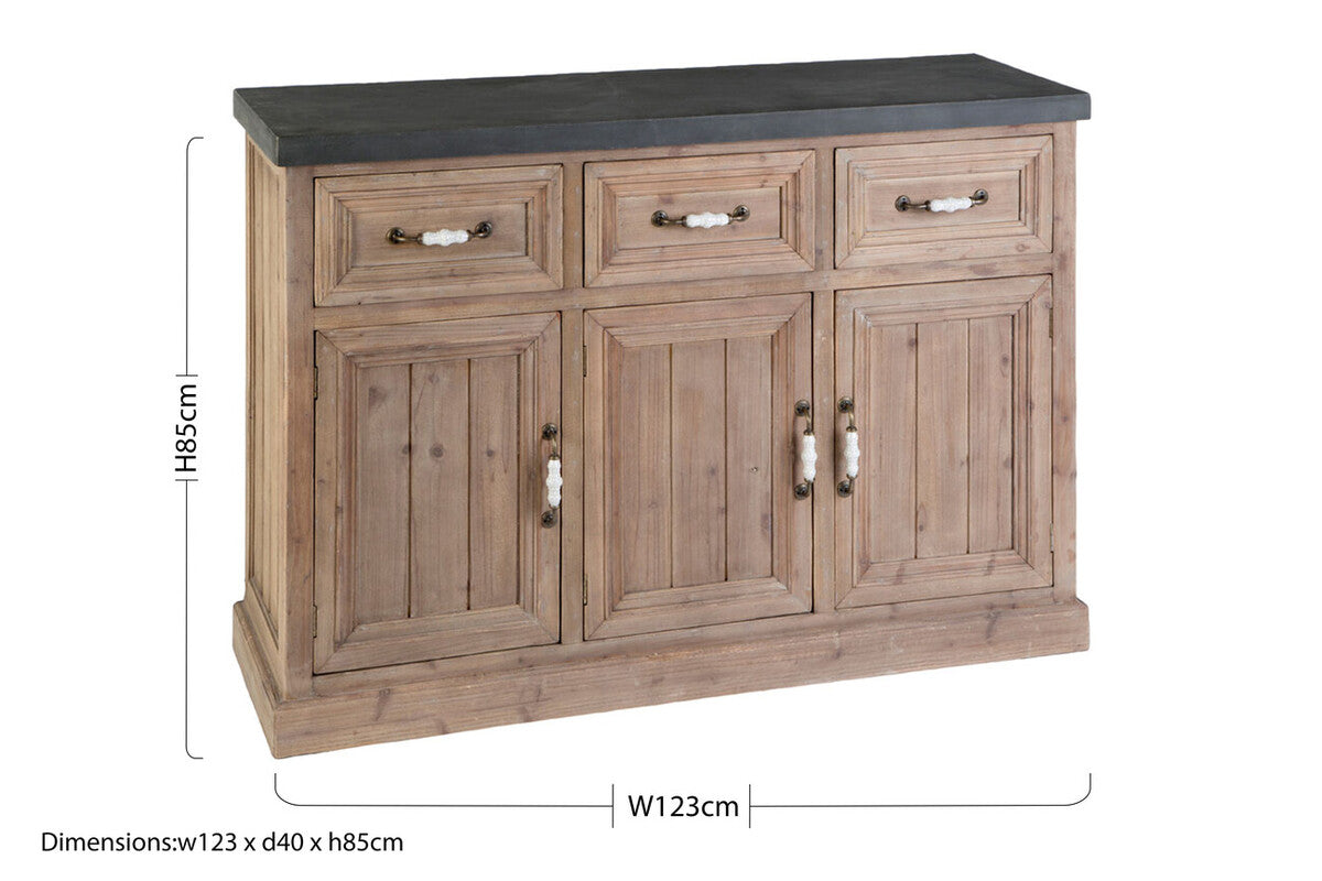 Orsina Pompeii Wooden Sideboard – Modern Dining Room Storage Cabinet
