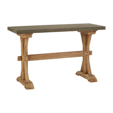 Orsina Pompeii Console Table – Rustic Fir Wood Entryway Table in Grey