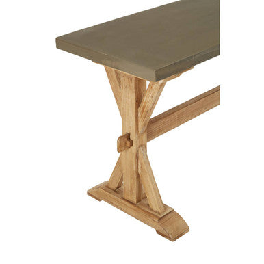 Orsina Pompeii Console Table – Rustic Fir Wood Entryway Table in Grey