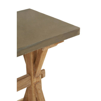 Orsina Pompeii Console Table – Rustic Fir Wood Entryway Table in Grey