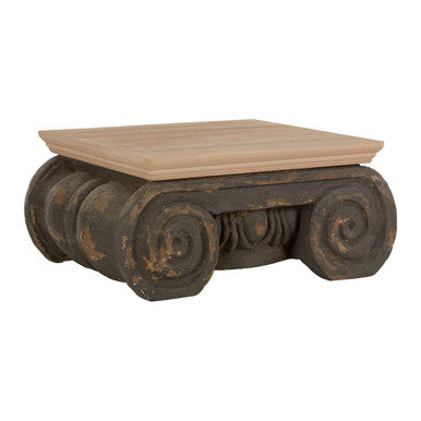 Orsina Pompeii Ornate Coffee Table – Distressed Roman Column Style