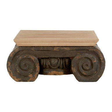 Orsina Pompeii Ornate Coffee Table – Distressed Roman Column Style