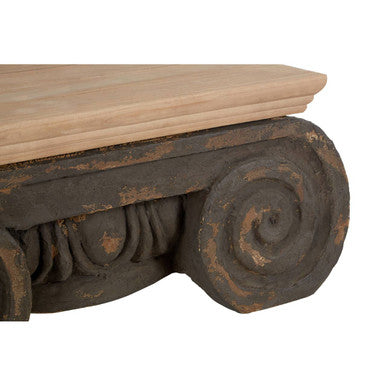 Orsina Pompeii Ornate Coffee Table – Distressed Roman Column Style