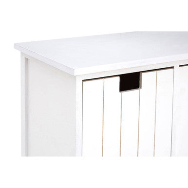 Orsina New England White Storage Bench | 4 Drawer Coastal Entryway Seat