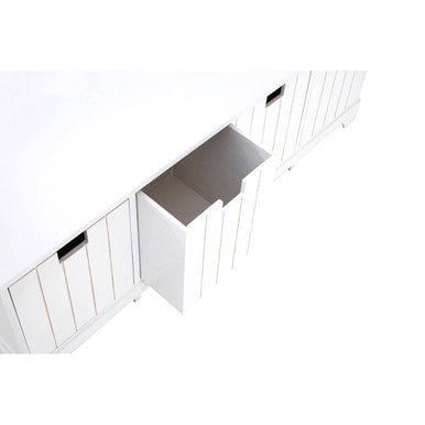 Orsina New England White Storage Bench | 4 Drawer Coastal Entryway Seat