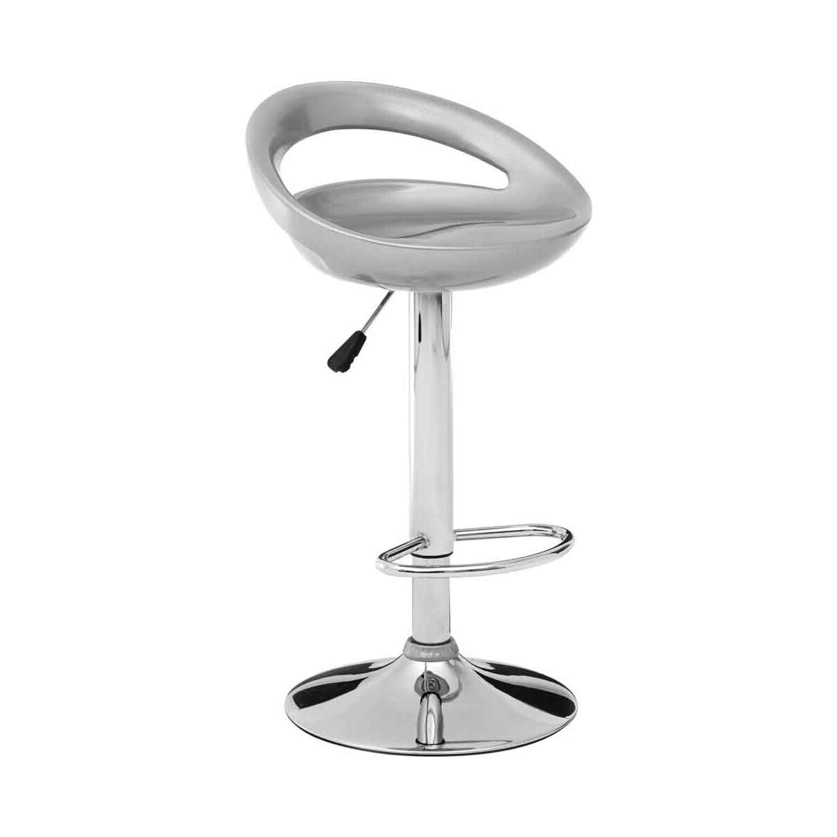 Orsina Seleno Silver ABS Bar Stool – Modern Kitchen Breakfast Seating