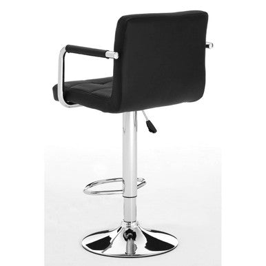Orsina Starz Black Leather Effect Bar Chair | Adjustable Bar Stool