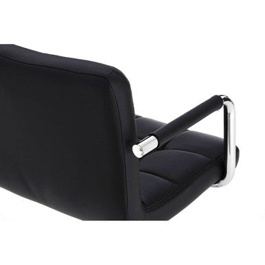 Orsina Starz Black Leather Effect Bar Chair | Adjustable Bar Stool