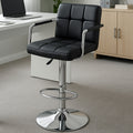 Orsina Starz Black Leather Effect Bar Chair | Adjustable Bar Stool