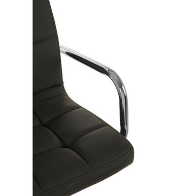 Orsina Starz Grey Leather Effect Bar Stool | Adjustable Kitchen Chair