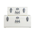 Orsina Parley Ivory Storage Trunks – Set of 2 Vintage Style Cases