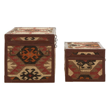 Orsina Multi Print Storage Trunks – Set of 2 Patterned Nesting Boxes