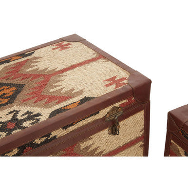 Orsina Multi Print Storage Trunks – Set of 2 Patterned Nesting Boxes