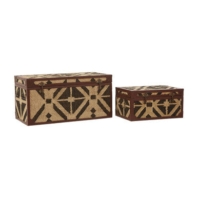 Orsina Aztec Decorative Storage Trunks – Set of 2 Home Organizers