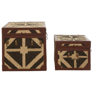 Orsina Aztec Decorative Storage Trunks – Set of 2 Home Organizers