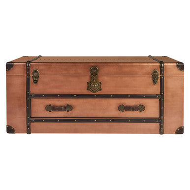 Orsina Navigator Brown Storage Trunk – Modern Vintage Decorative Chest
