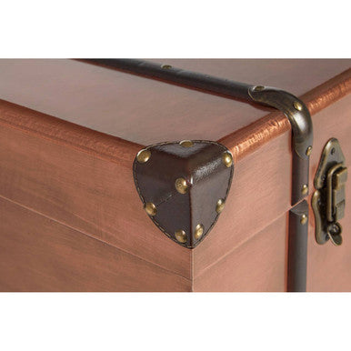 Orsina Navigator Brown Storage Trunk – Modern Vintage Decorative Chest