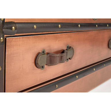 Orsina Navigator Brown Storage Trunk – Modern Vintage Decorative Chest