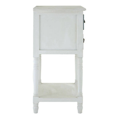 Orsina Weymouth 3 Drawer Unit with Shelf – White Coastal Storage Chest