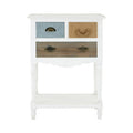 Orsina Weymouth 3 Drawer Unit with Shelf – White Coastal Storage Chest
